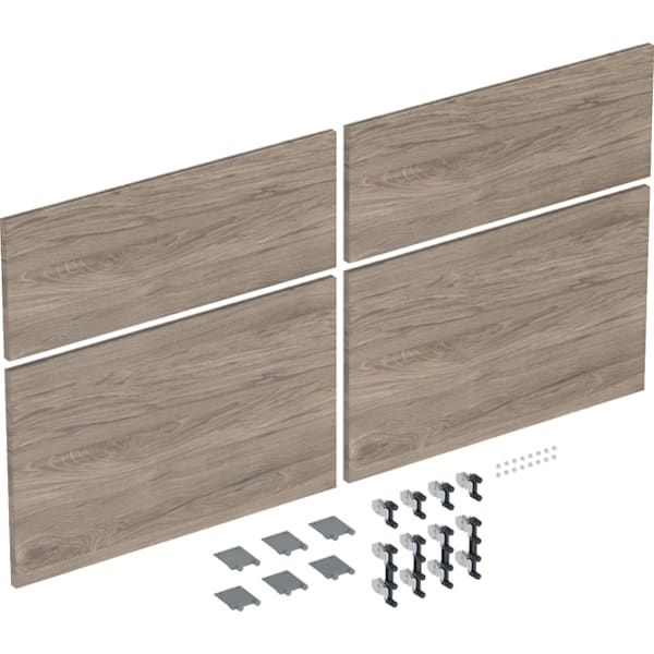 GE Schubladenfront Set (4 St.) für iCon US für DWT B:120cm, Nussbaum hickory