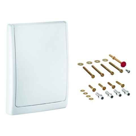 GroheDAL Abdeckplatte komplett f.UP-WC-Druckspueler weiss