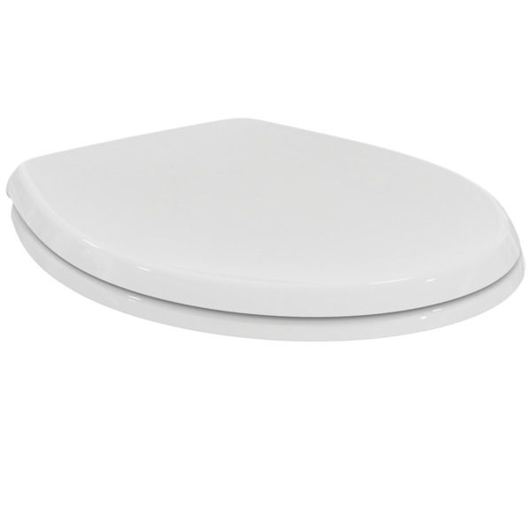 WC-Sitz Eurovit rund m.Deckel weiss Scharniere Kunststoff mit Softclosing IS