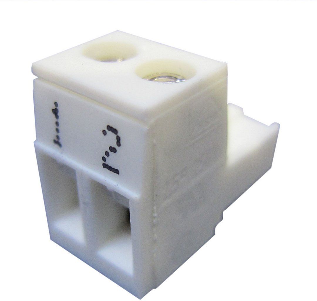 JU Anschlussklemme steckbar 2-pol weiß EMS