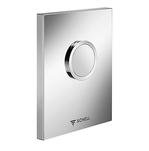 Abdeckplatte Edition verchromt f.UP-Urinal-Druckspüler Schell