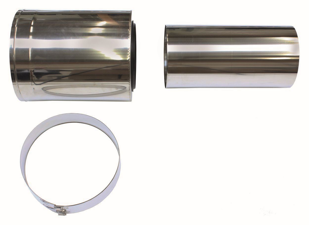 VA Mündungsabschluss d:250/350mm für für Fassadenverlegung konz. PP/Edelst.