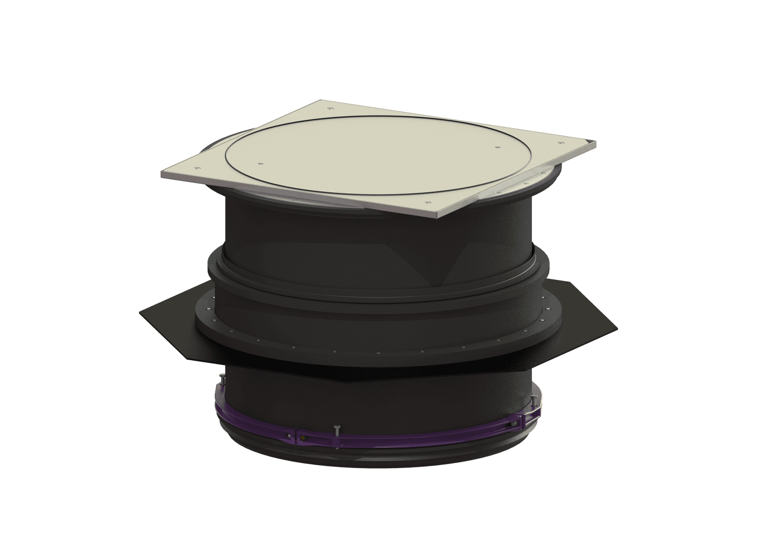 KESSEL-Aufsatzstück mit Abdeckplatte LW 800, Klasse A/L15 mit WU-Flansch