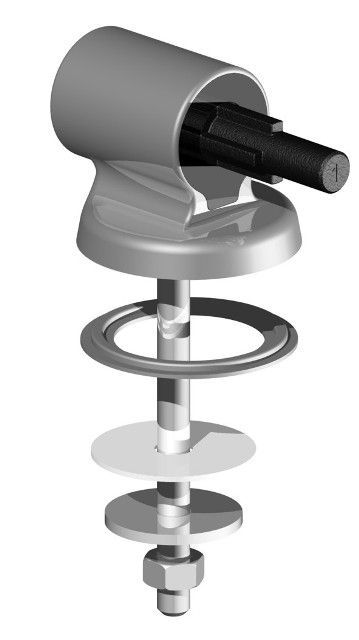 Metallscharnier verchromt m.Absenkauto- matik f.WC-Sitz derby