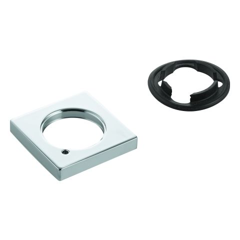 GROHE Rosette 48421 eckig für Waschtischbatterien ohne Zugstange chrom