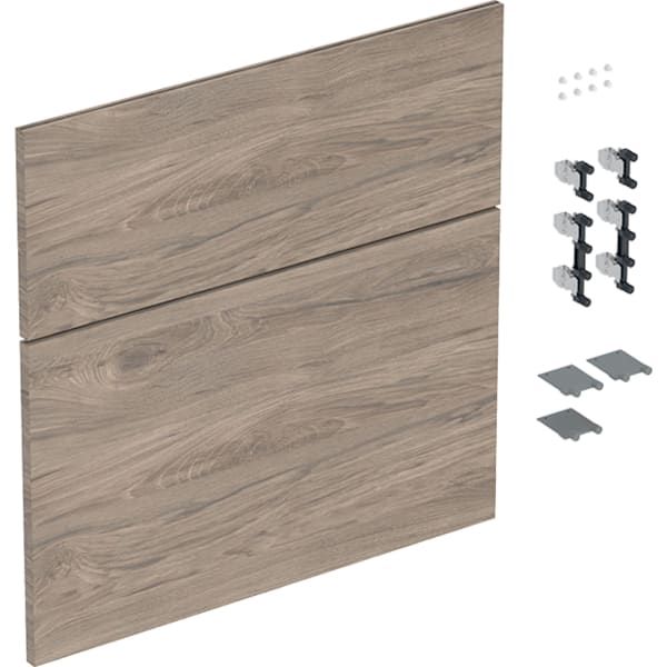 GE Schubladenfront Set für iCon für WT B:60cm, Nussbaum hickory