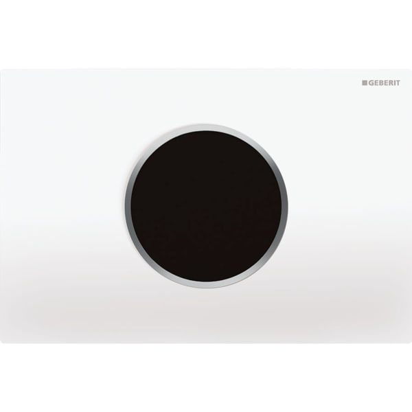 GE Sigma10 BetPl. für WC-Strg. elektron. Sp-Ausl., Round, weiß/chrma