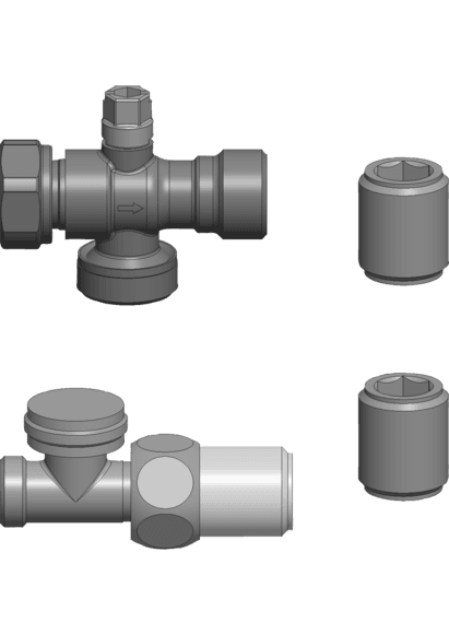 STIEBEL ELTRON Ersatzteil 289736 Wasseranschluss Zub. (Kreuzstück +T-Stüc