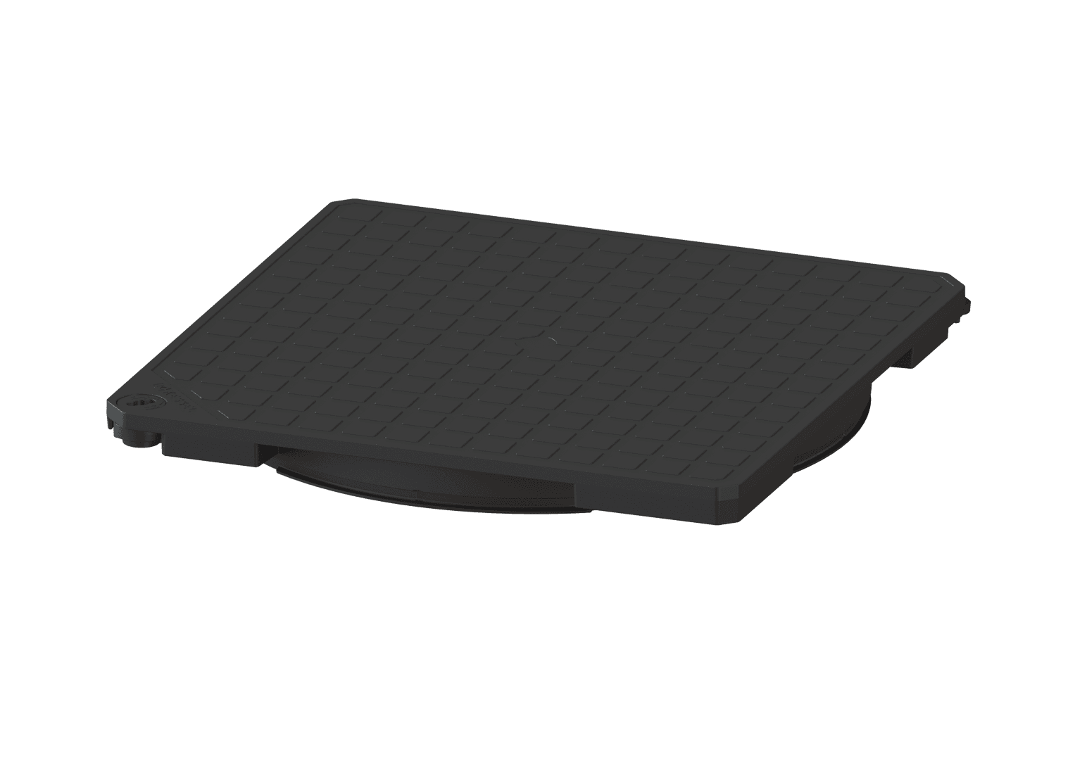 KESSEL-Abdeckplatte schwarz