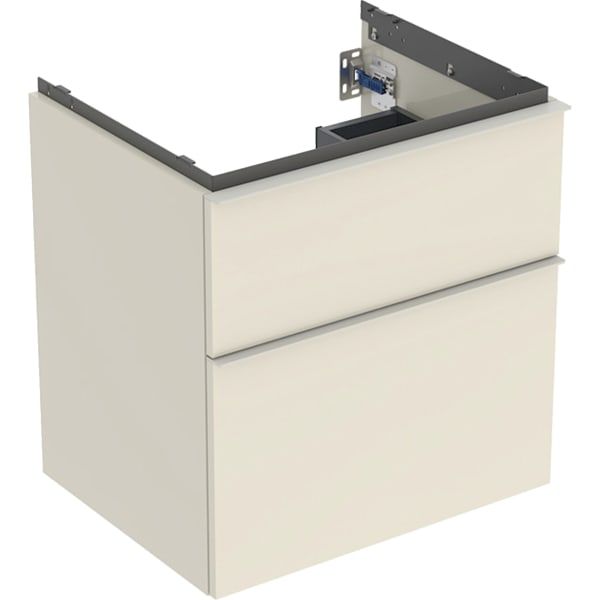 GE iCon Unterschrank für WT, 2 Schubl. 59,2x61,5x47,6cm, sandgrau
