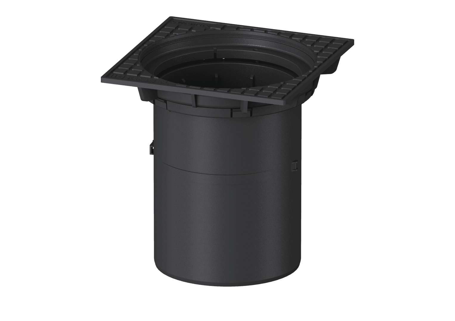 Aufsatzstück Komfortschacht LW400 Kl.D Kessel PE-HD schwarz mit Klemmring