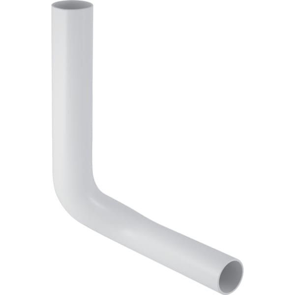 Spülrohrbogen D=50/44mm L=28/21cm mit Kröpfung rechts 6cm weiss