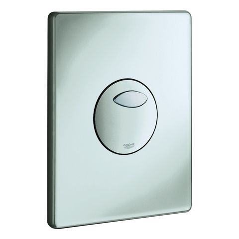 Abdeckplatte Skate f.Spülkästen m.2 Schläuchen mattchrom Grohe