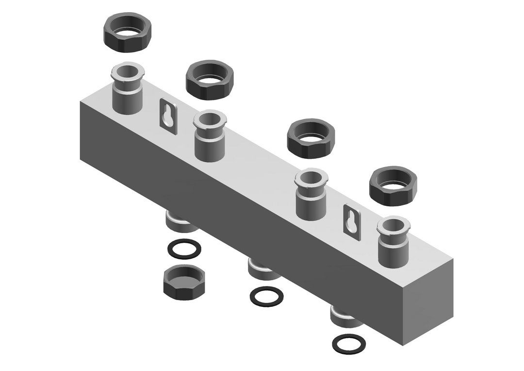 BOSCH Ersatzteil TTNR: 63015046 Heizkreisverteiler HKV 2 DN25 (V2)