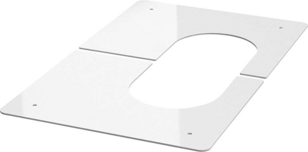 BOSCH Abgaszubehör FC-O80 Abdeckblende, 2-teilig, d:125mm, weiß