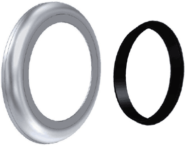 CONTI+ Set Rosette Thermostatgriff mit Abweisring
