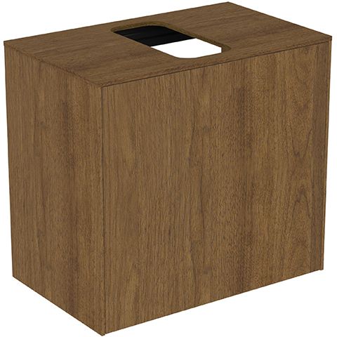 IS WT-Platte Conca mittiger Ausschnitt 602x373mm Walnuss Dunkel