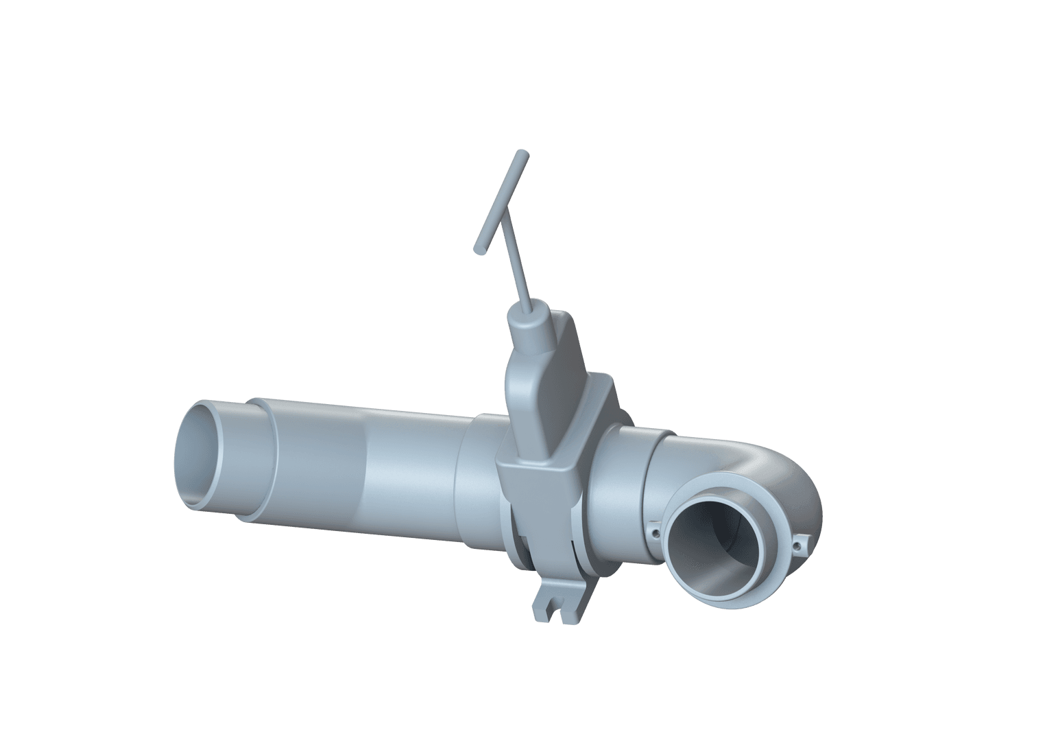 KESSEL-Druckleitung mit Absperrschieber Ausführung rechts, schräg