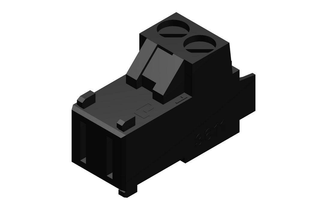 JU Anschlussklemme steckb 2-pol schwarz R5