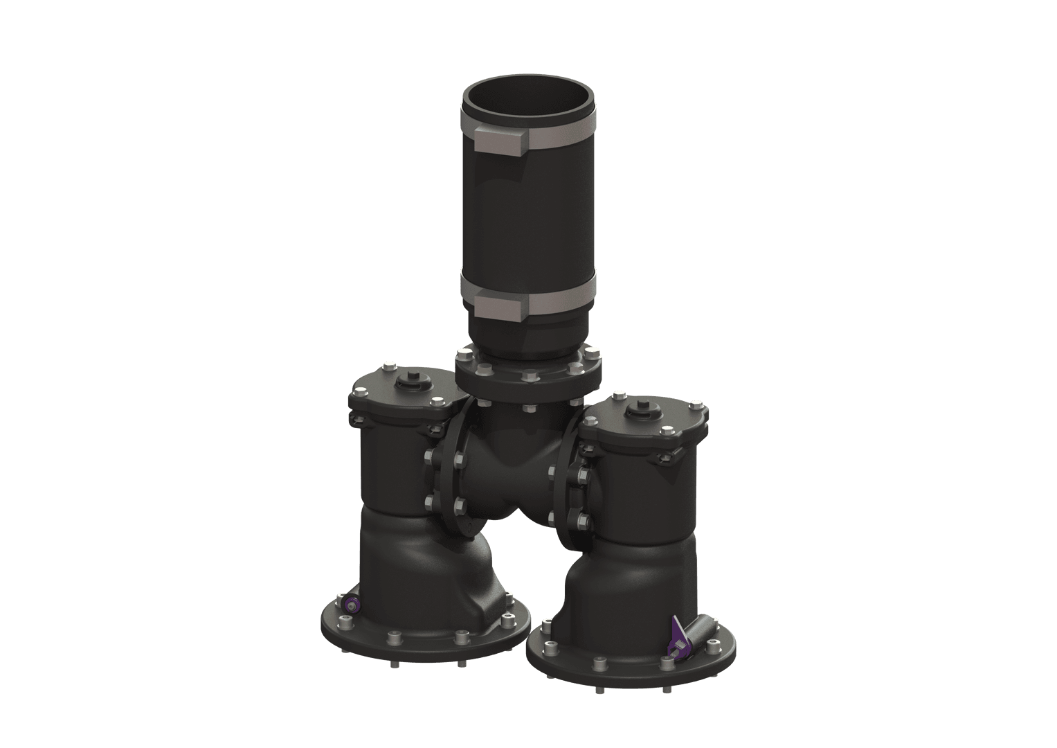 KESSEL-Klappengehäuse mit Druckschlauch, DN 100