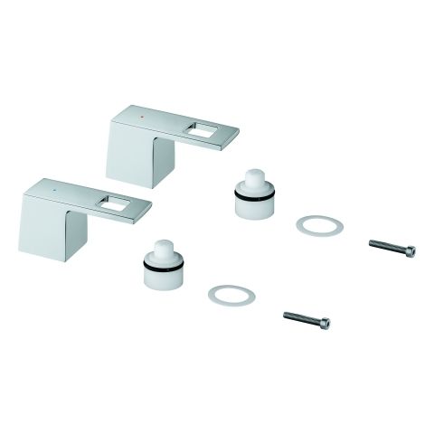 GROHE Griffpaar 48321 für Eurocube 3-L-WT-Batterie Mark. blau/rot chrom