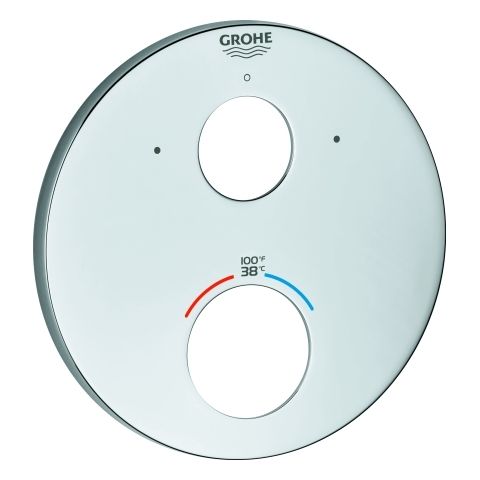 GROHE Rosette 49098 für Fertigmontageset THM rund chrom