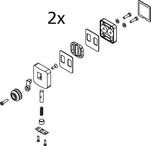Kermi EBAT020 Set Bandung unten Farbe: silber hochglanz
