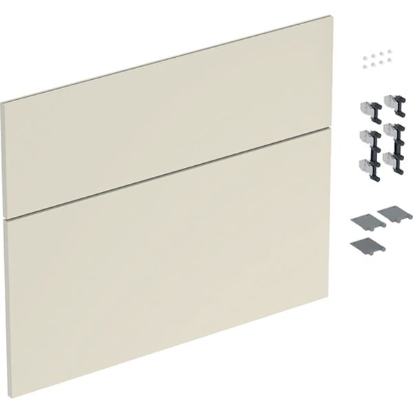 GE Schubladenfront Set für iCon für WT B:75cm, sand-grau glänzend