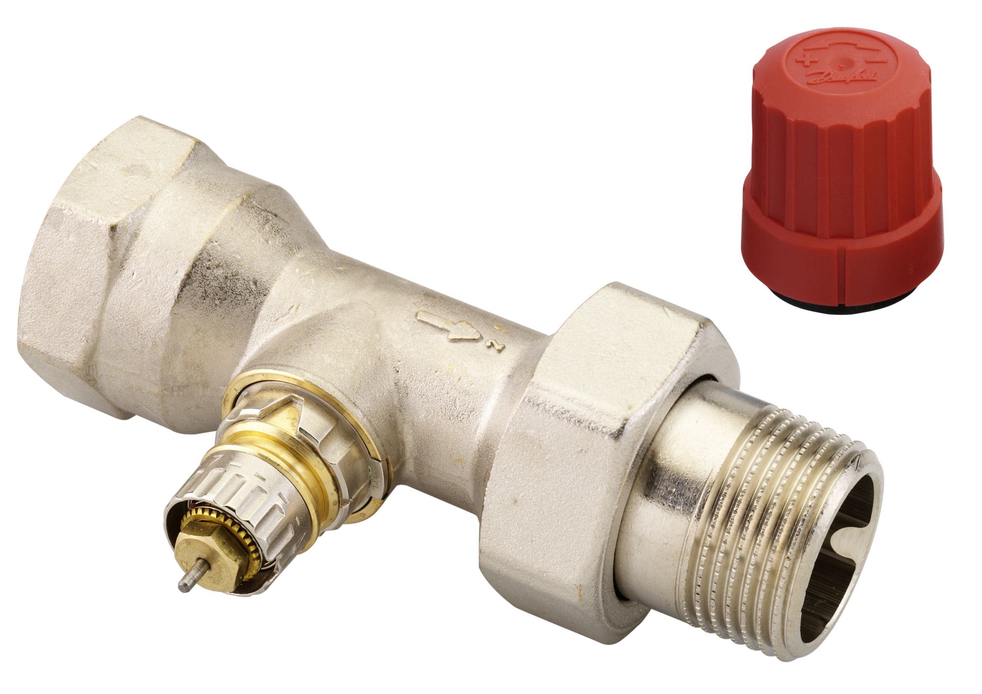 Ventilunterteil Danfoss RA-N 25 1"   Durchgang matt vernickelt