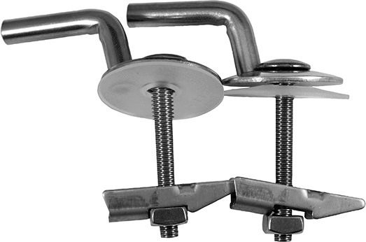 DU Scharnier-Set für WC-Sitz ohne Absenkautomatik, Edelstahl, 0061751000