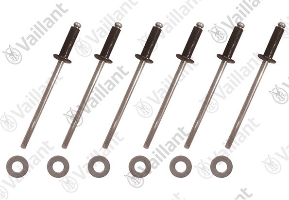 VA Einsatz, schwarze Niete mit Scheiben Vaillant-Nr. 0010030961