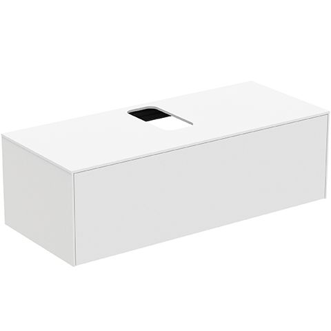 IS WT-Platte Conca mittiger Ausschnitt 1202x505mm Weiß