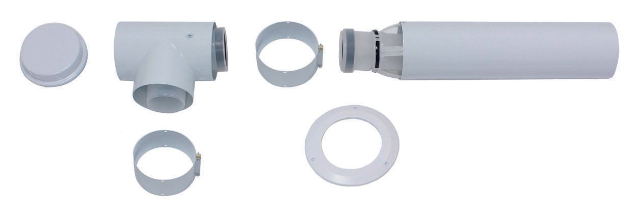 Basis-Anschluss-Set Vaillant 80/125mm f. Überdruck-Abgassystem DN 100 PP