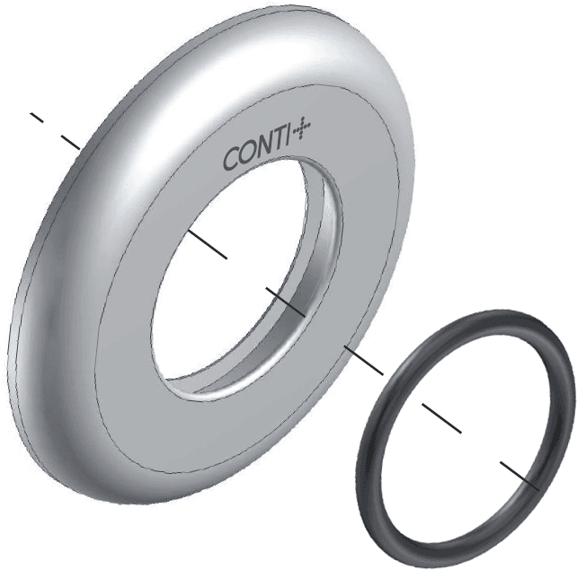 CONTI+ Schubrosette D 80 mm mit O-Ring satzteile PG A WG COZ
