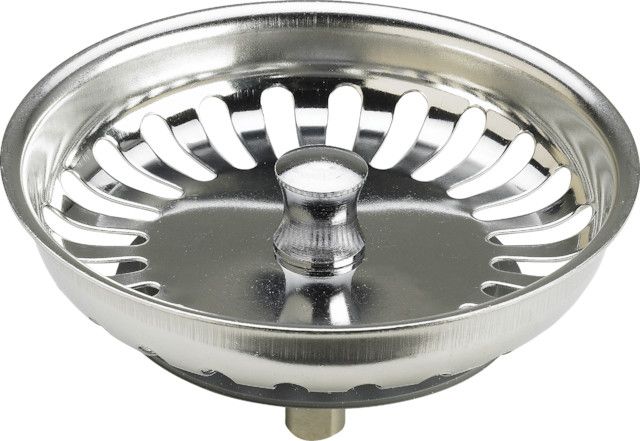 Koerbchenventil aus Edelstahl d=82mm fuer Spuele mit Handbetaetigung