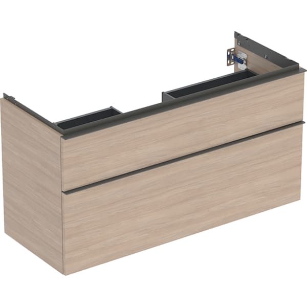GE iCon Unterschrank für WT, 2 Schubl. 118,4x61,5x47,6cm, Eiche/Gr. Lava