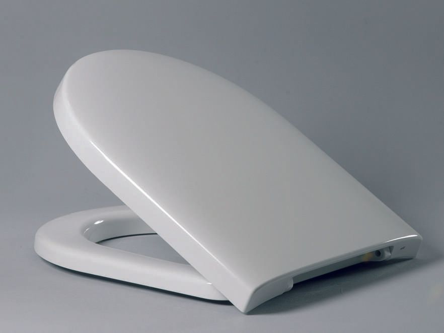 WC-Sitz Tube mit Deckel weiss Scharniere Edelstahl Take Off HARO