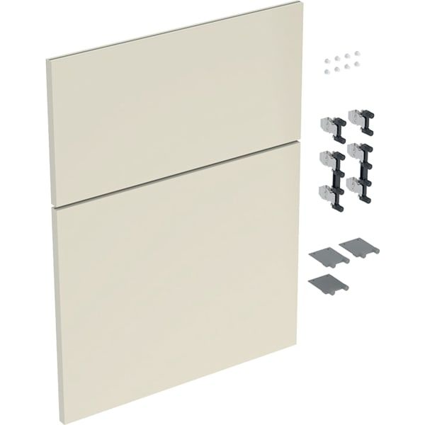 GE Schubladenfront Set für iCon Seitenschrank B:45cm, sand-grau glänzend