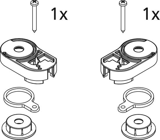 Kermi EBAT025 Set Lager oben Farbe: weiss