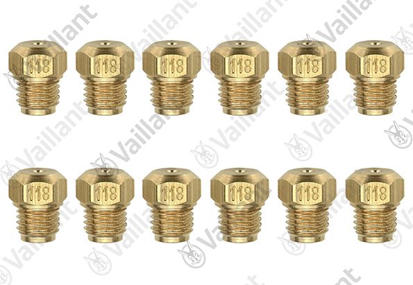 Vaillant Brennerdüse komplett 12 Stück MAG 19/2 C u.H D1.18