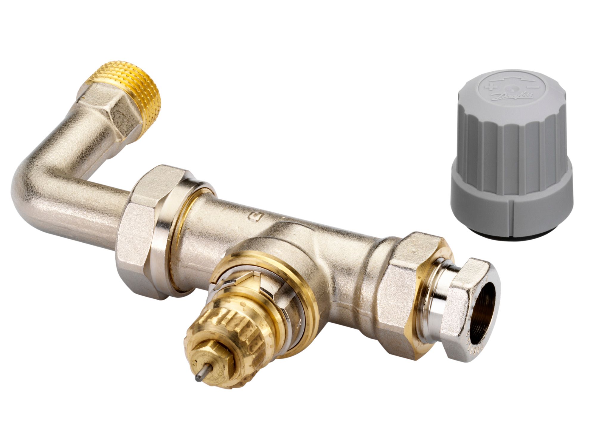 Danfoss Ventilgehäuse RA-KE 1/2" Durchg. mit Bogen