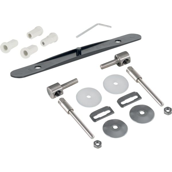 GE Set Scharniere für WC-Sitz Befestigung von oben, Edelstahl