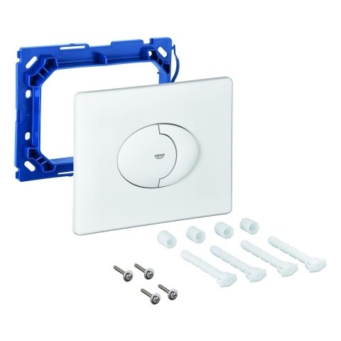 Abdeckplatte Skate f.Spülkästen m.2 Schläuchen weiss Grohe