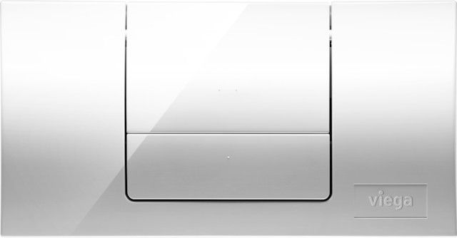 Abdeckplatte Viega Standard 1 weiß-alpin f.UP-Spülkasten,Bet.v.vorne/oben,Kunstst