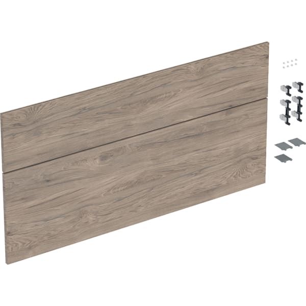 GE Schubladenfront Set für iCon für WT B:120cm, Nussbaum hickory