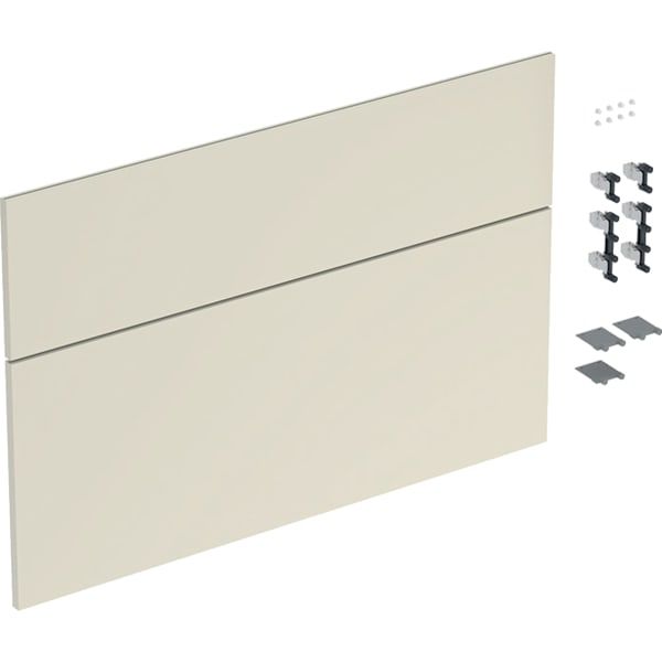GE Schubladenfront Set für iCon für WT B:90cm, sand-grau glänzend