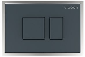 Betätigungsplatte AI Glas rot f.2-Mengen-Spülung VIGOUR