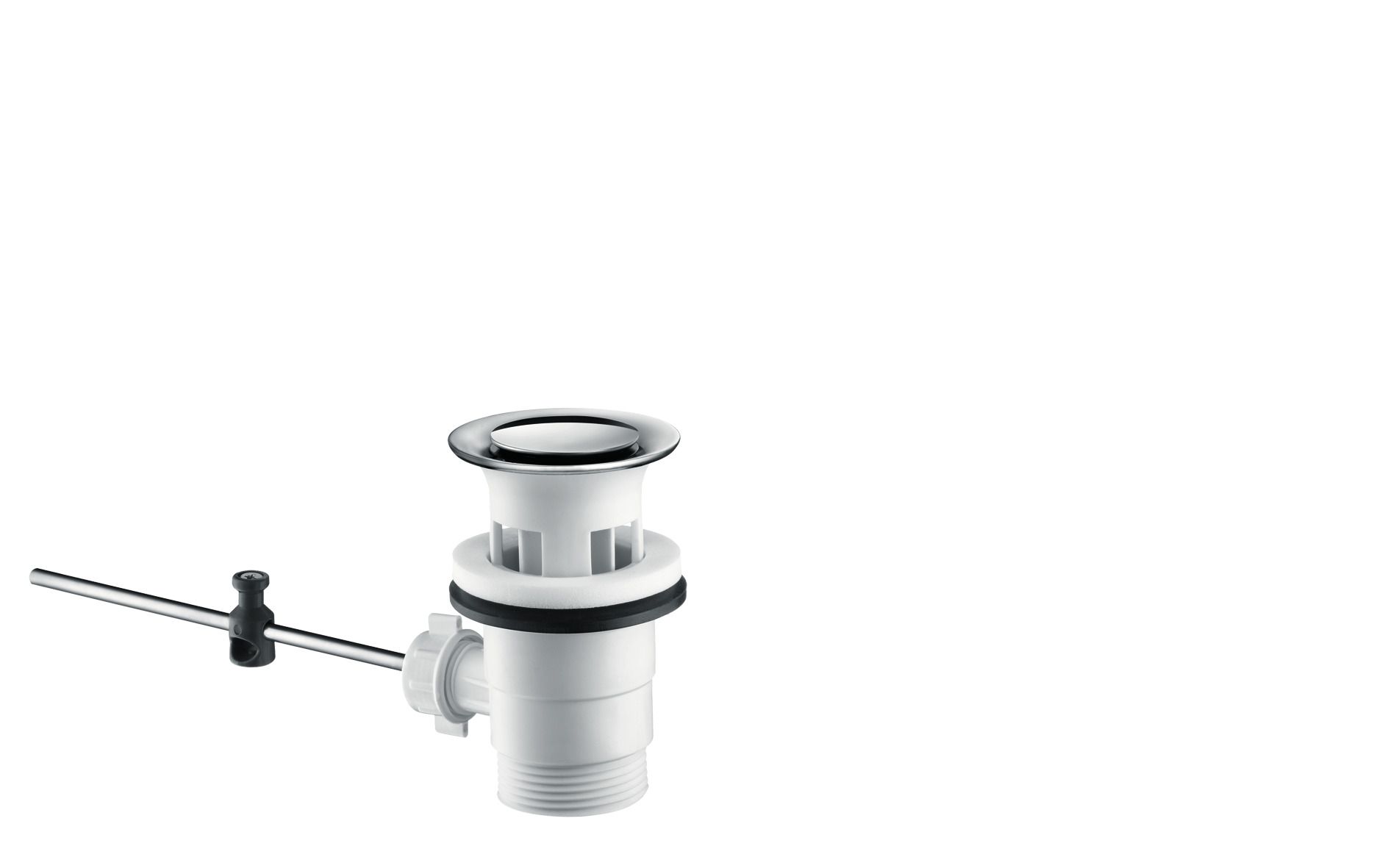 HG Ablaufventil Kunststoff m. Edelstahl Blende