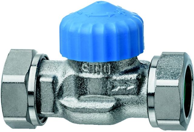 HEIMEIER Thermostat-Ventilunterteil flachdicht.Nippelanschl.,DN 15,kvs 2,50