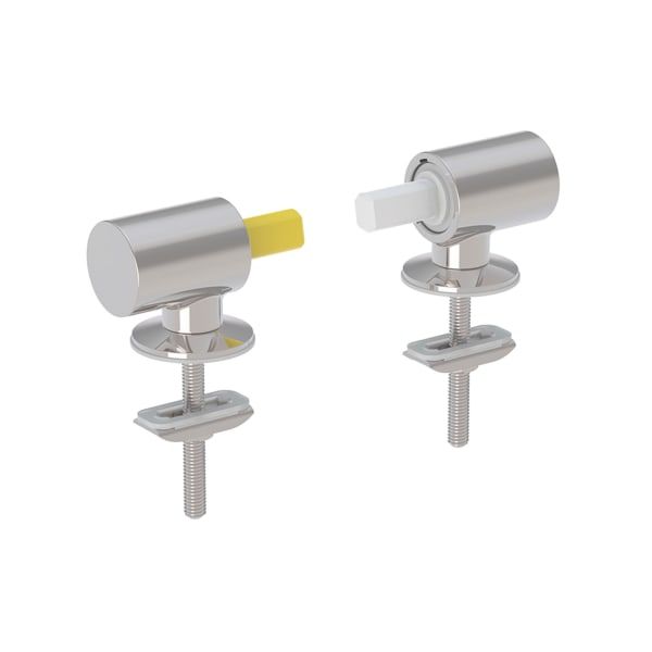 GE Set Scharniere für WC-Sitz mit Absenkautomatik, verchromt